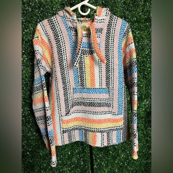 Earth Ragz Tops - Vintage 90s Earth Ragz Baja Pullover Hoodie